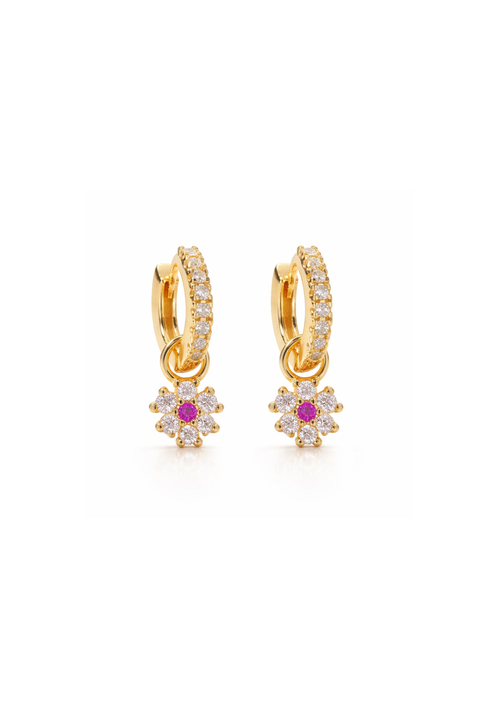 FLOWER CHARM EARRINGS