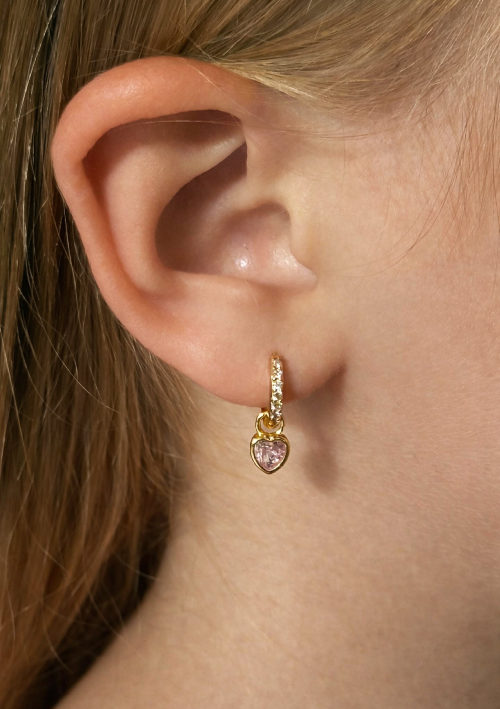 LOVE HEART CHARM EARRINGS