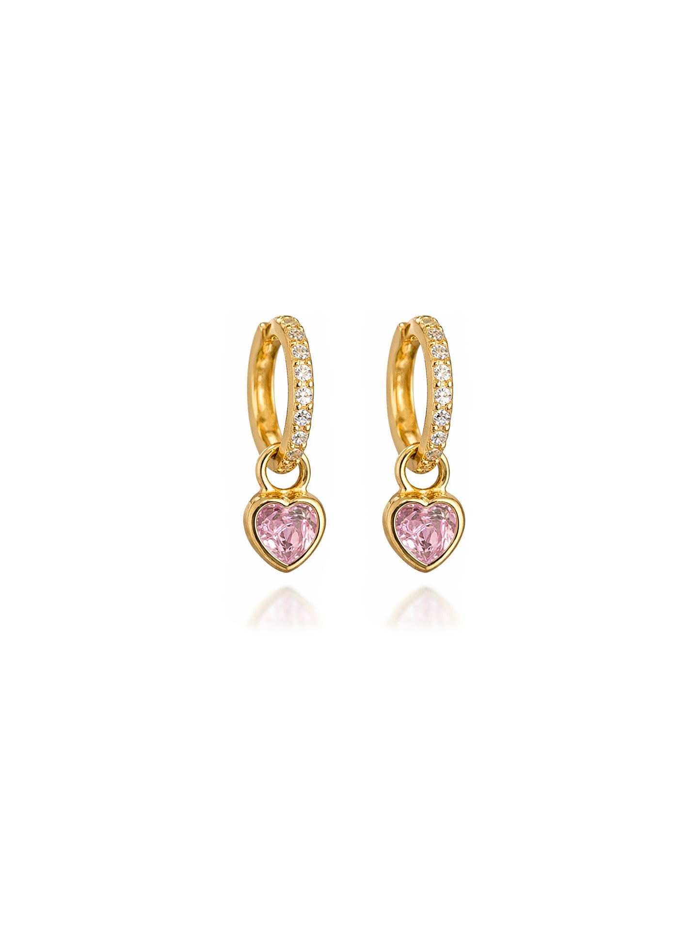 LOVE HEART CHARM EARRINGS