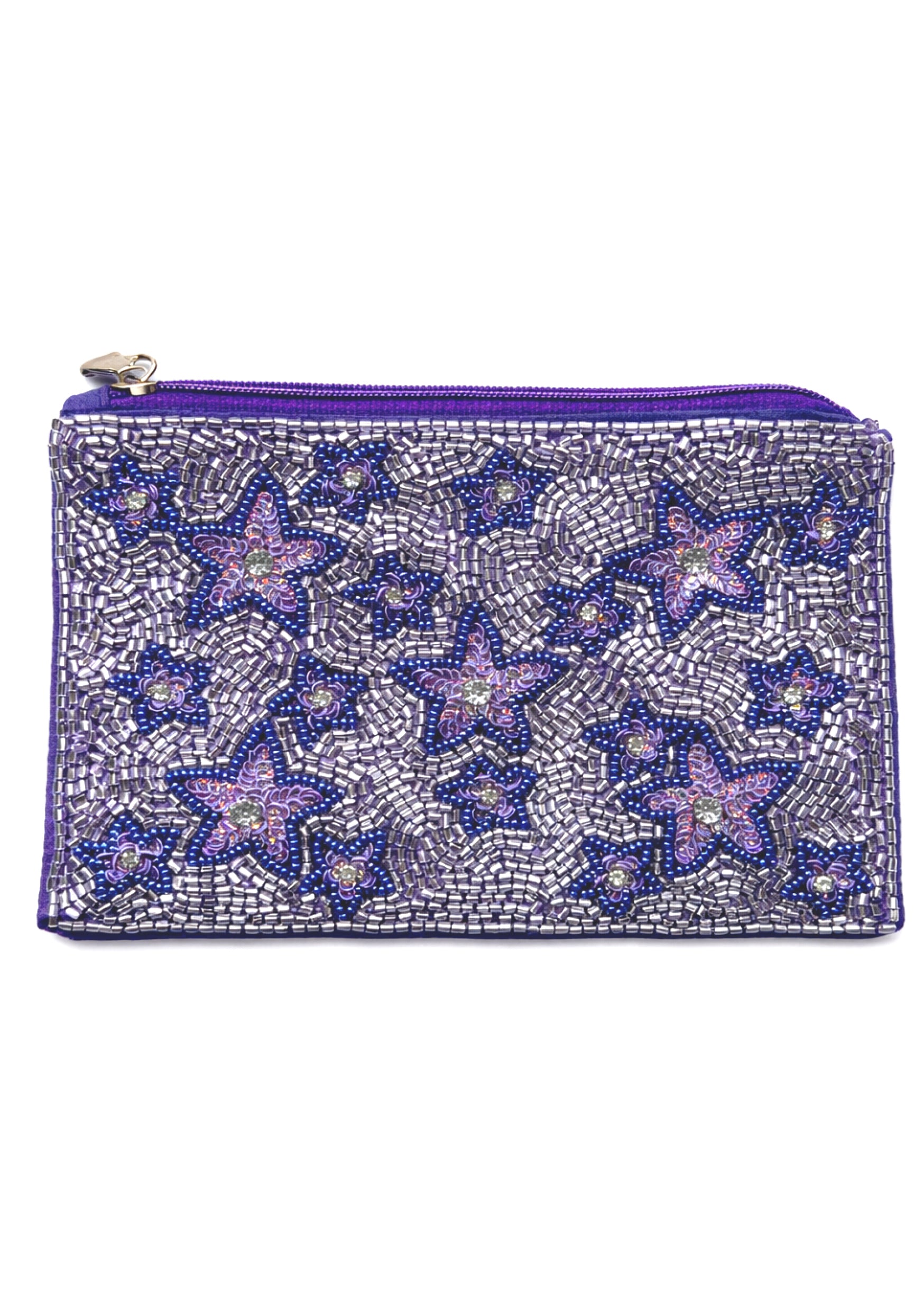 PURPLE FLOWER PURSE
