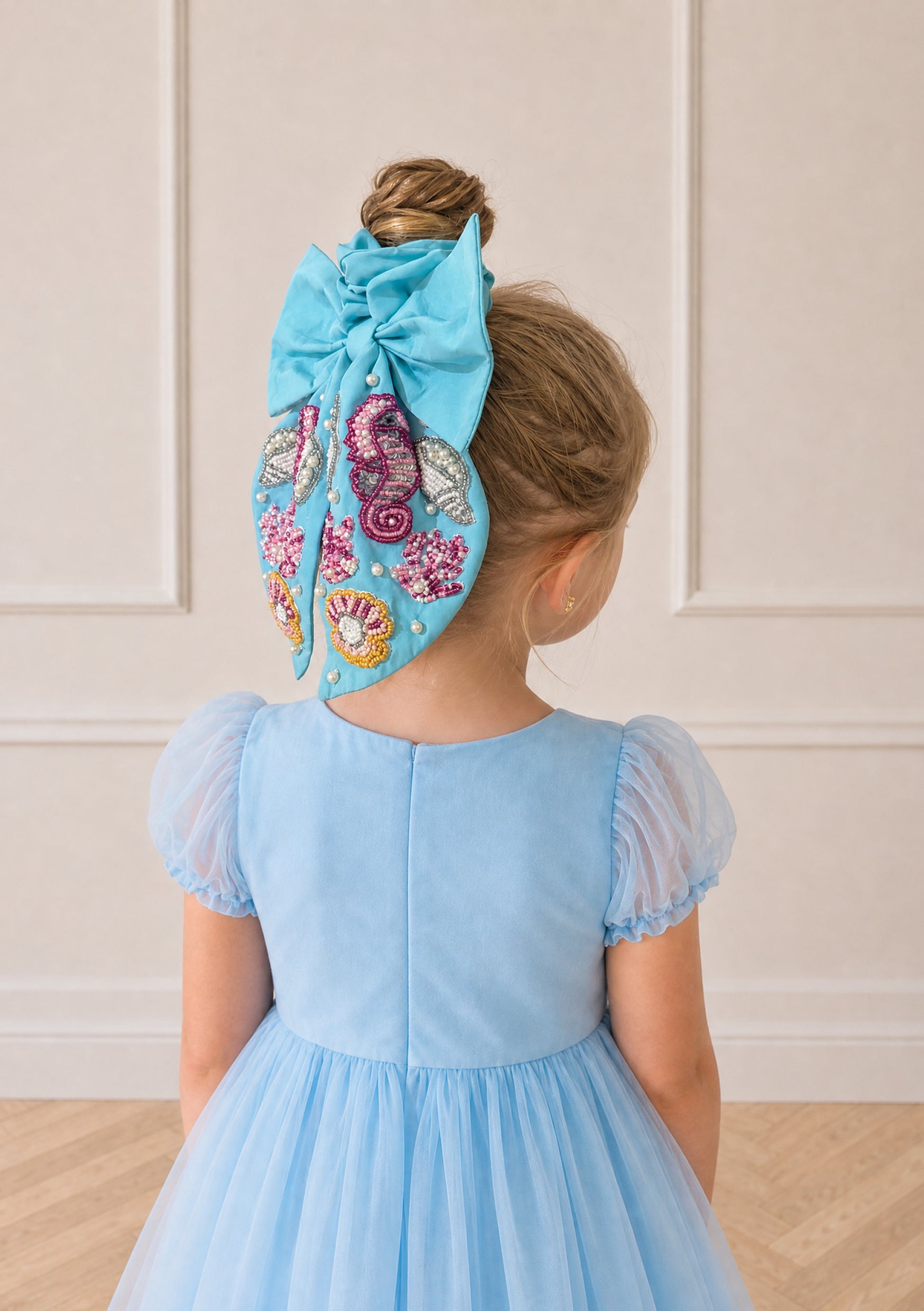 BLUE SHELL HAIR TIE BLUE