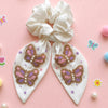 BUTTERFLY WHITE HAIR TIE