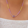 PURPLE BEADED NECKLACE